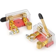 2PCS Vertical Knife Blade Battery Disconnect Switch 12/24V 250A with Clear Prote
