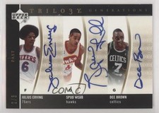2006-07 Upper Deck Trilogy 2/3 Julius Erving Dee Brown Spud Webb Auto HOF n4h