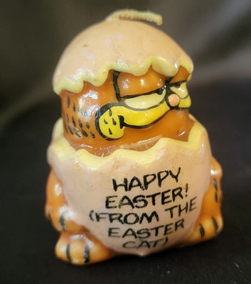 1981 Garfield Easter Candle Happy Easter From The Easter Cat