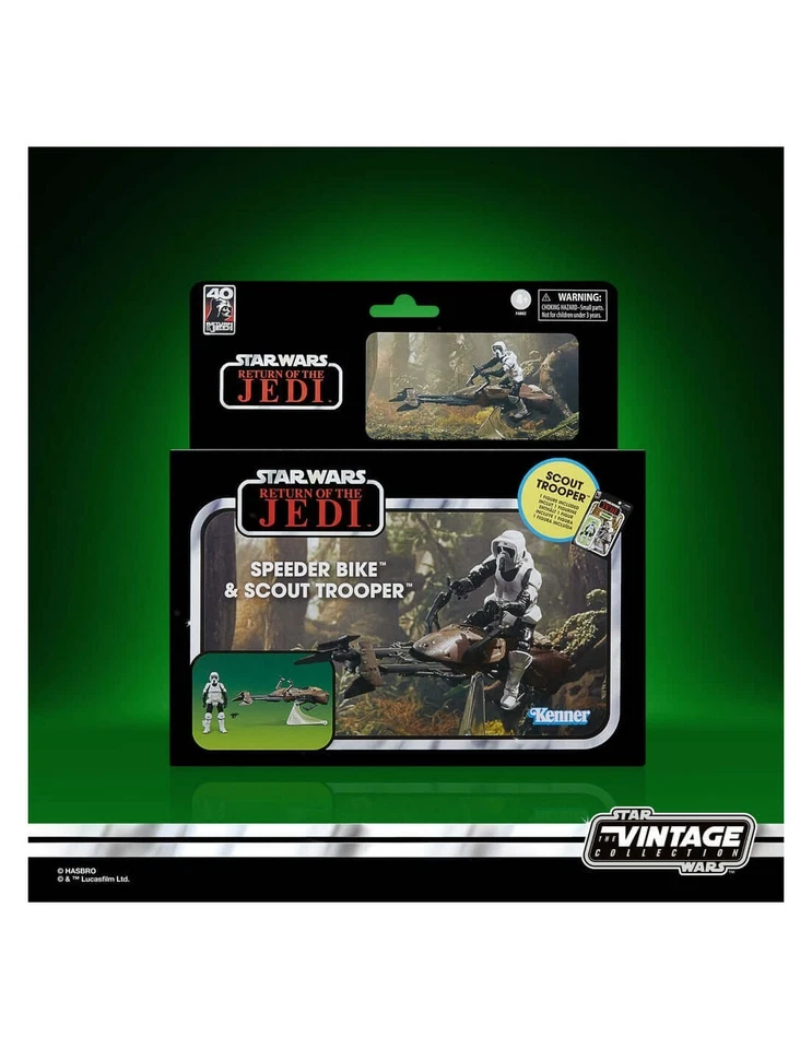 Star Wars The Vintage Collection SPEEDER BIKE & SCOUT TROOPER Hasbro In Stock - Imagen 3 de 4