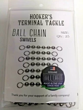 #10 SS Bead Chain Swivel 6 Ball 100lb Pack lot of 25 50 100 1000 Fishing Swivels