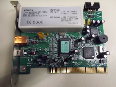 Faxmodem 56k / 1394 firewire card Medion / Creatix V9X HAM 1394V, PCI,  #K-85-19
