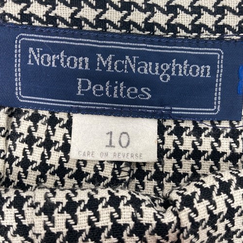Norton McNaughton Petites Womens Houndstooth Box Pleat Skirt Size 10P Vintage - Picture 11 of 12