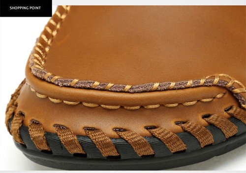 Handgefertigte Herren Freizeitschuhe Bequem Halbschuhe Schnürschuhe Mokassins Fahrschuhe - Bild 8 von 21