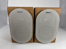 Sony SS-CCP101 Pair Bookshelf Speakers Light Wood Tested 6 Ohms System 10" x 6"