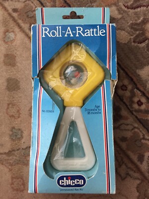 Vintage Chicco Roll A Rattle New In Box Sesame Street General Store 63954