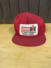Vintage K Products Case IH Tractor Farm Patch Trucker Hat Snapback Wow Look
