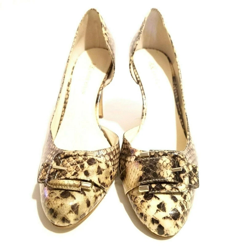 Zapatos de tacón alto ANNE KLEIN BRIDGET PIEL DE SERPIENTE talla DESAJUSTE 7,5 izquierda 7 derecha Foto 2 de 4