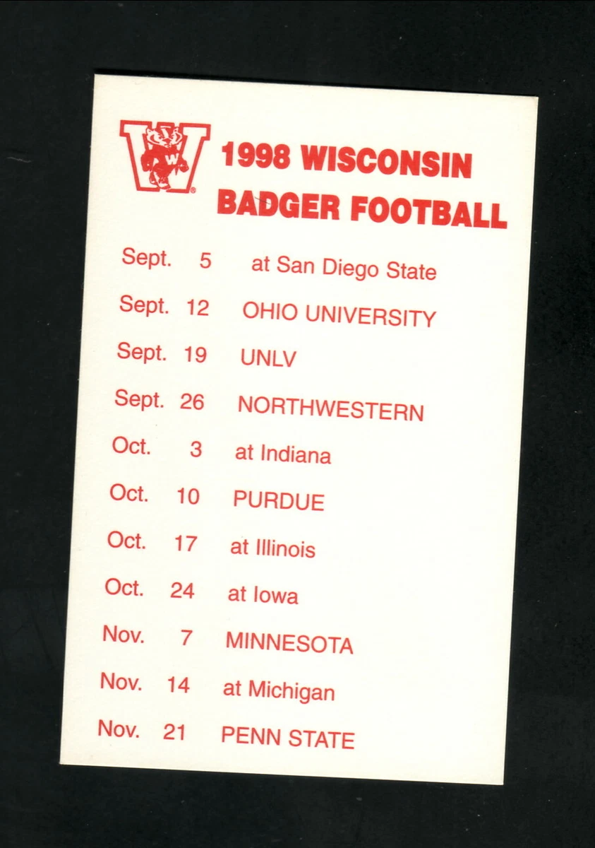 Badger outlet football schedule