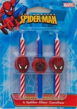 Marvel Spider-Man Birthday Candles 6pk.