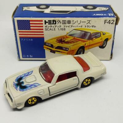 トミカ青箱日本製No.F42PONTIAC FIREBIRD TRANS AM Takara Tomy Tomica Blue Box F42 Pontiac Firebird Trans Am Vintage