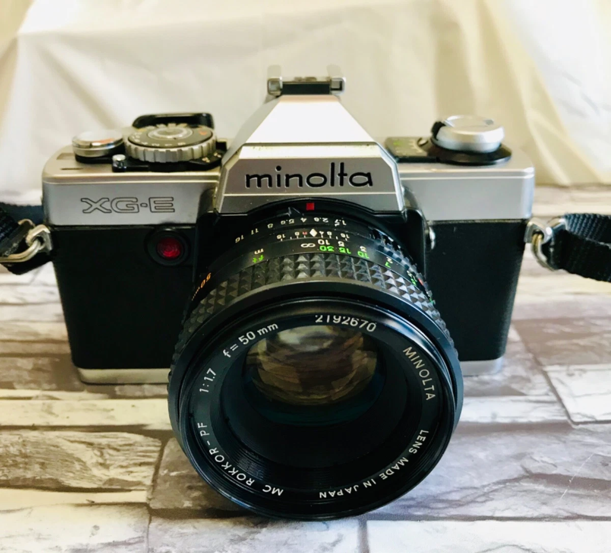 MINOLTA XG-E 35mm Film Camera Body MC ROKKOR-PF 50mm F1.7!! From JAPAN  eBay