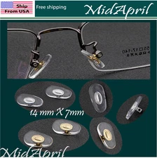 Replacement Nose Pads For Eye Glasses Metal Core screw gold silver