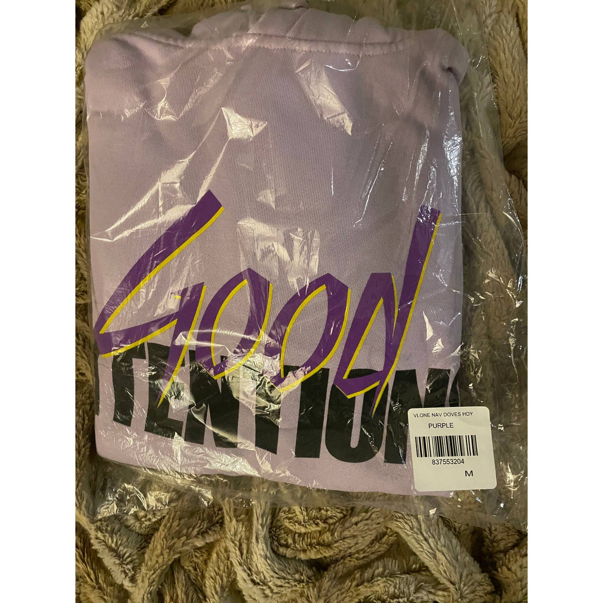 Nav x Vlone Good Intentions Doves Hoodie Purple Medium | eBay