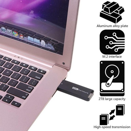 M2 SSD Case NVMe NGFF M.2 SSD Enclosure USB3.1 Type-C Gen2 for In-tel 2230 2242 - Afbeelding 9 van 11