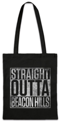Straight Outta Beacon Hills Stofftasche Einkaufstasche Fun Teen Scott Wolf