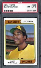 1974 Topps #456 PSA 8 Dave Winfield Padres 456 Nice!