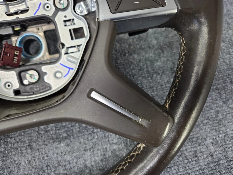 Leather Steering Wheel W/ Paddle Shifters Mercedes W166 X166 Gl550 Gl450 oem - Image 4 of 4