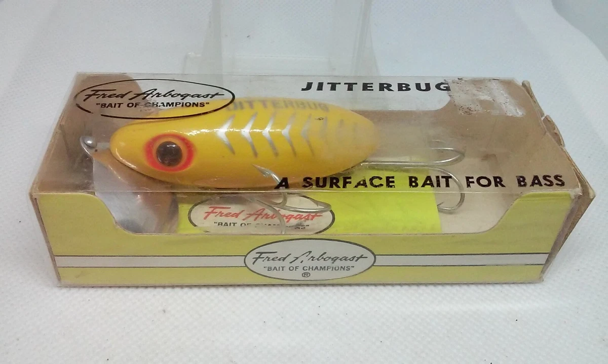 Vintage Fred Arbogast JITTERBUG 650 Y Yellow 2 1/2