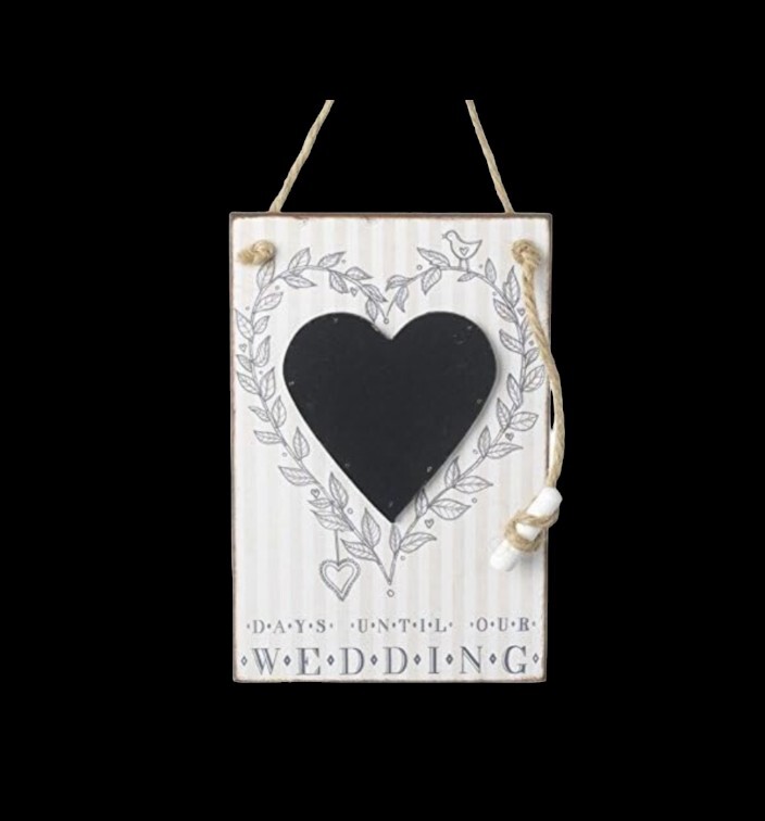 Days Until our Wedding' Countdown Plaque with Chalk