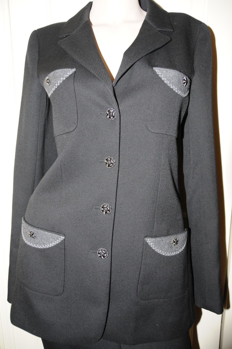 $6320 NEW Chanel SUIT Black JACKET + SKIRT Blazer Coat WOOL $6320 NEW Chanel SUIT Black JACKET + SKIRT Blazer Coat WOOL
