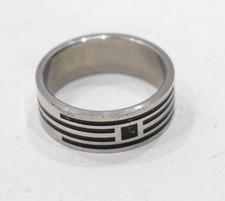 Ring Stainless Steel Etched Band Ring
