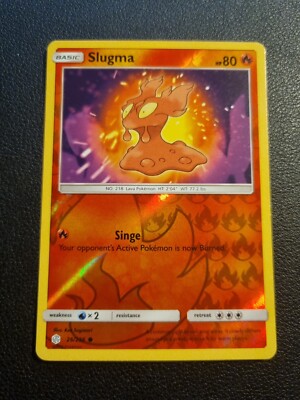 REVERSE HOLO Pokemon Sonne & Mond Kosmische Finsternis TCG Karte Slugma 26/236