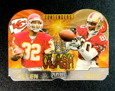 JERRY RICE/ MARCUS ALLEN 1997 Contenders CLASH DIE CUT INSERT Playoff ...