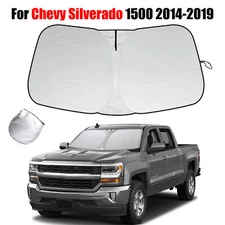 For Silverado Sierra 1500 2014-2019 Front Windshield Sun Shade Reflective Cover