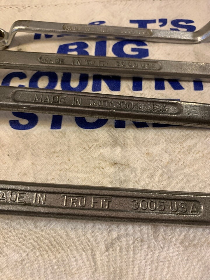 Tru Fit 4pc 12 Point Deep Offset Box Wrench Set Made in USA eBay