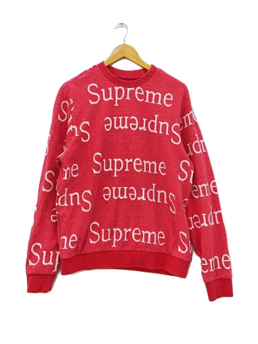 Pull tricot Supreme (épais S coton rose motif complet occasion