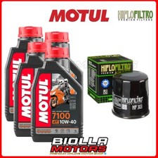KIT TAGLIANDO HONDA CB600 S Hornet 2001 FILTRO OLIO MOTUL 7100 10W40 4x104091+HF