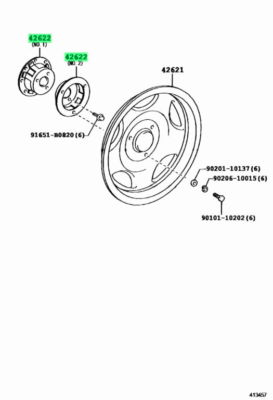 TOYOTA COASTERHOLDER WHEEL CAP set 42622-36040×1 42622-36020×1 | eBay
