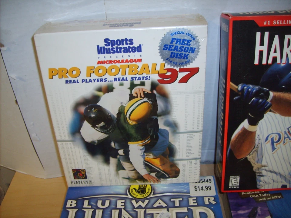 13 1990s PC GAME LOT FOOTBALL BASEBALL GOLF WHEEL FORTUNE SURFING FISHING NEW! - Image 3 of 4