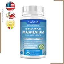 Triple Magnesium Complex 2000mg 60PCS Capsules for Calm+Sleep+Gentle in Stock