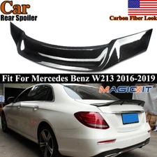 R Style Rear Spoiler Trunk Wing For Benz W213 E43 E63 Sedan 2016-20 Carbon Look