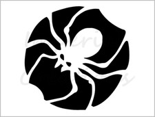 Spider Silhouette Stencil Halloween Pumpkin Carving 8.5"x11" Reusable Sheet S755