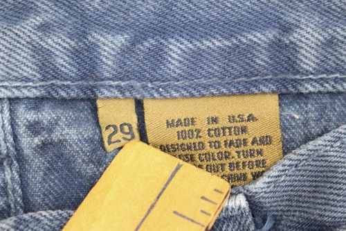 Vintage calvin klein women size 29/34 blue denim tapered jeans USA union made - Picture 8 of 15