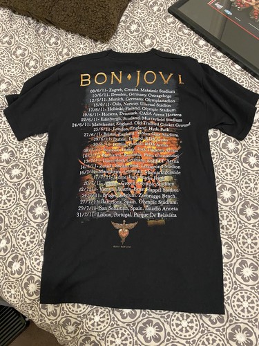 Bon Jovi Vintage Medium T-Shirt 2011 Europe ‘ GREATEST HITS TOUR’ Richie Sambora - Picture 8 of 10