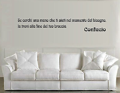 Wall Stickers Adesivi Murali Confucio Aforismi Frasi Famose Parete Muro Amore Ebay