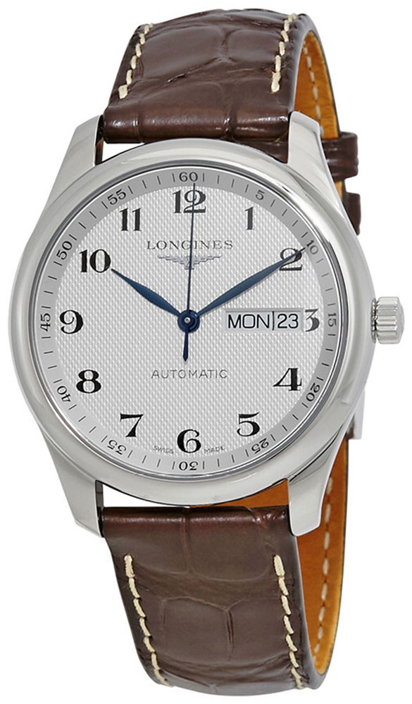 Longines Master Collection Automatic Steel Leather Day/Date Mens