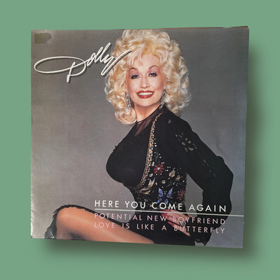 Dolly Parton  Here You Come Again - 7  vinyl Country NM with Fold-Out Poster UK