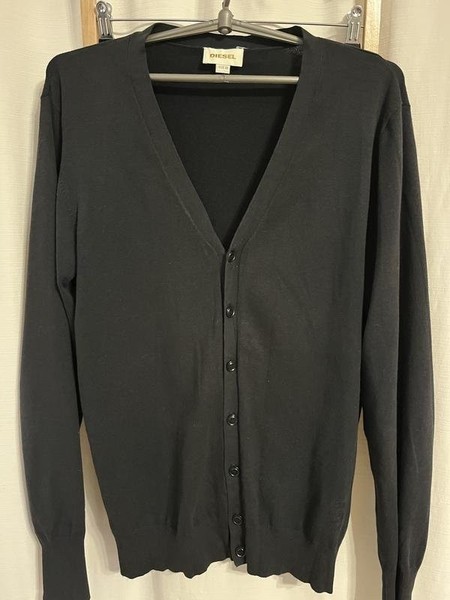 Men Diesel Sweater Black Cotton 42 / XL / 50