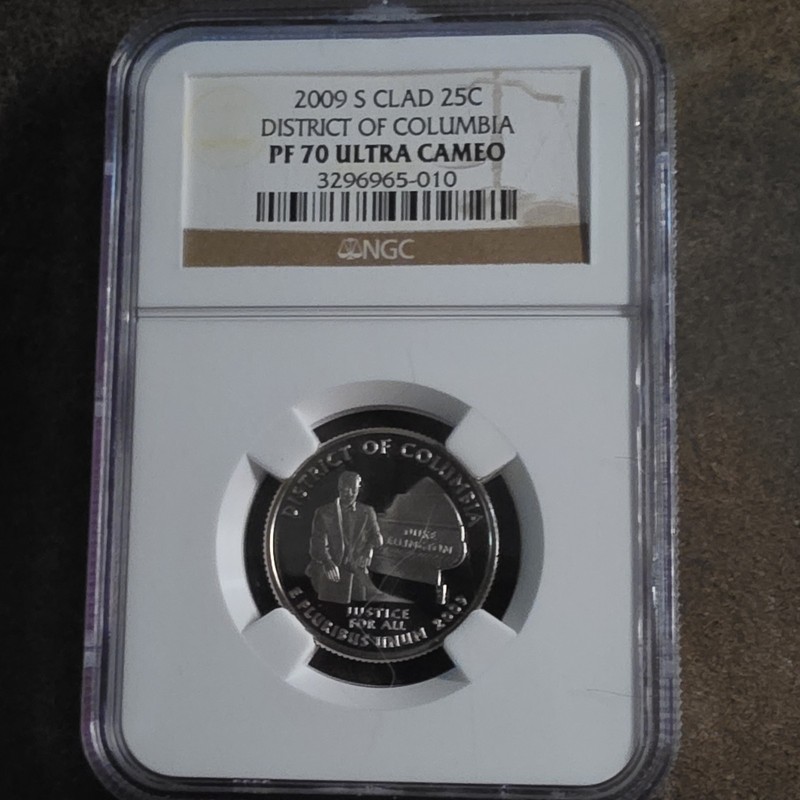 NGC 2009 S District of Columbia Quarter PF 70 Ultra Cameo Clad Proof