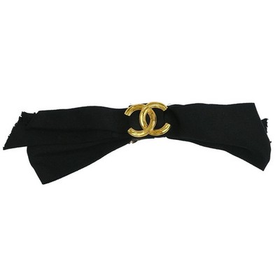 Chanel Bow Hair Barrette Black Satin Hair Accessories 115954 Bow barrette - Silk satin, black — Fashion | CHANEL main image 2