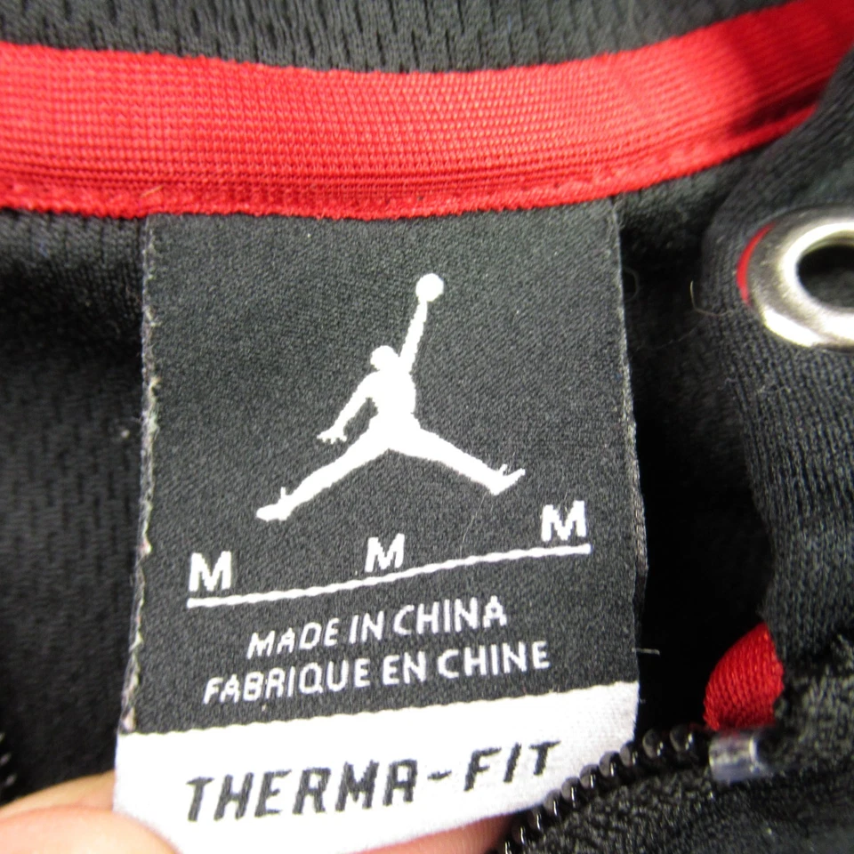 Chaqueta Air Jordan Para Hombre Mediana Larga Manga Completa Cremallera Bolsillos Con Capucha Exterior Negra Foto 3 de 4