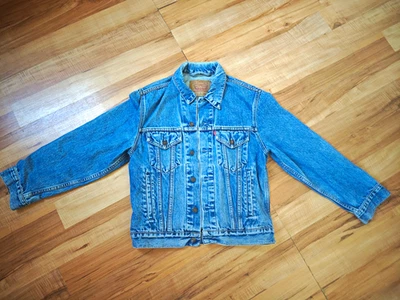 Levi’s Strauss & Co. (70503) Dark Blue Denim Trucker Jacket Button Up | Size L