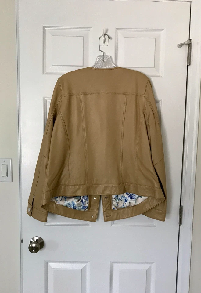 Chaqueta de cuero Isaac Mizrahi, 18W Foto 2 de 4