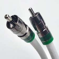25ft DUAL RCA AUDIO CABLE Bare Copper 18AWG Solid Core 75 Ohm Subwoofer Coax CL2