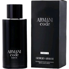 GIORGIO ARMANI CODE PARFUM REFILLABLE FOR MEN 4.2o.z/125mL SEALED 100% Authentic